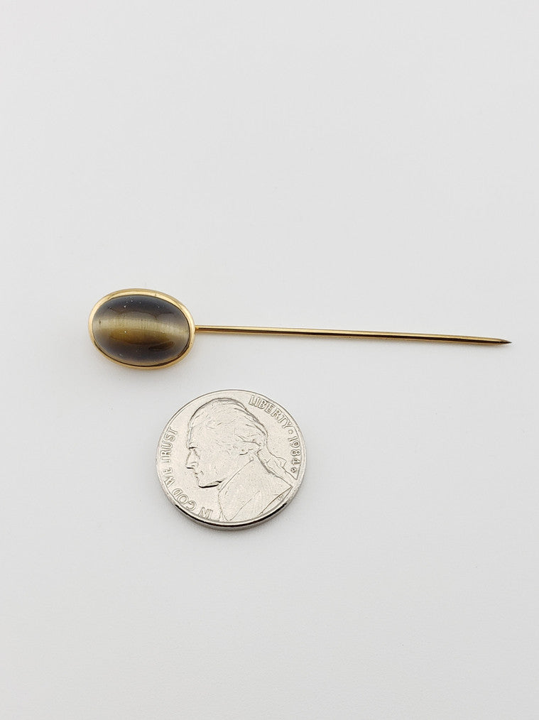 Oval Cateye Stickpin