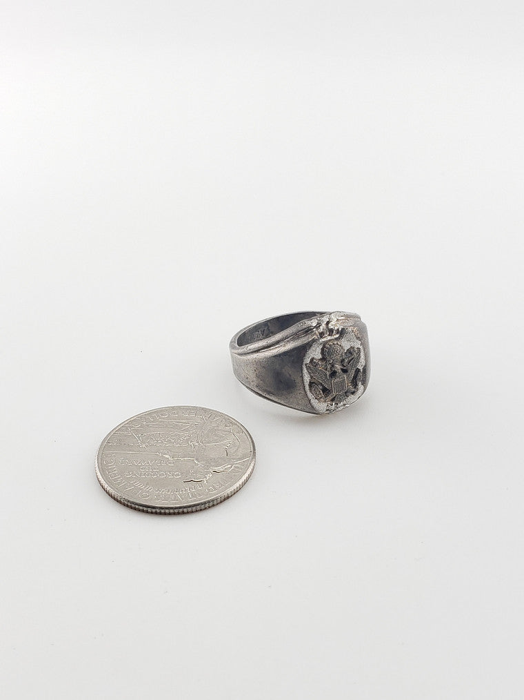 Silver American Eagle Ring