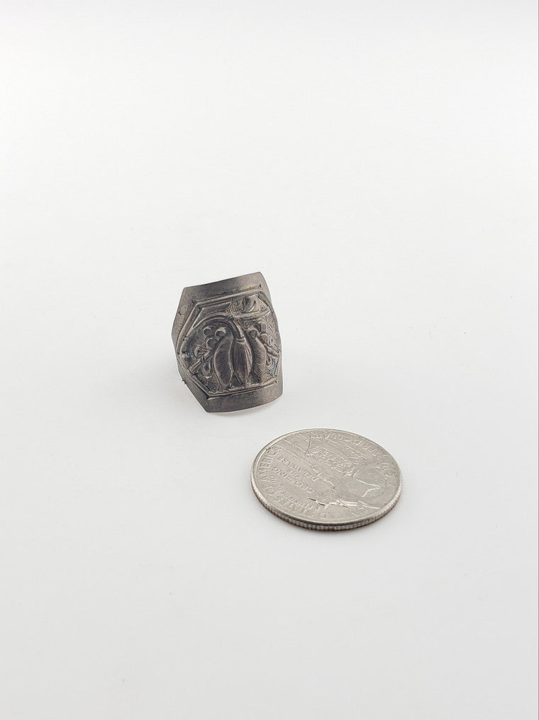 Silver “Lucky” Antique Coin Ring