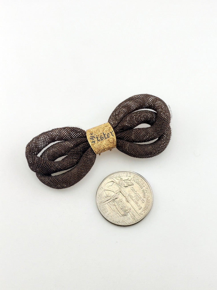"Sister" Antique "Mourning" Brooch