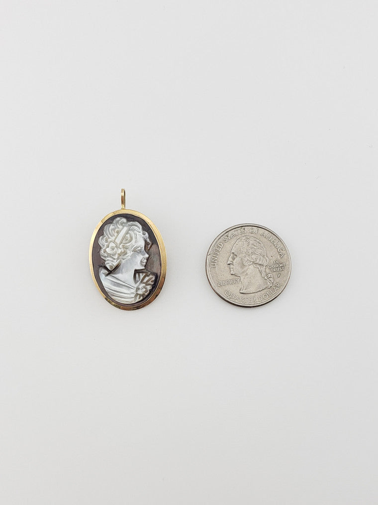 Mother of Pearl Cameo Pin/Pendant