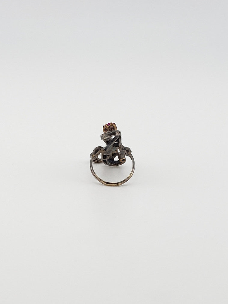 Georgian Style Diamond & Ruby Ring