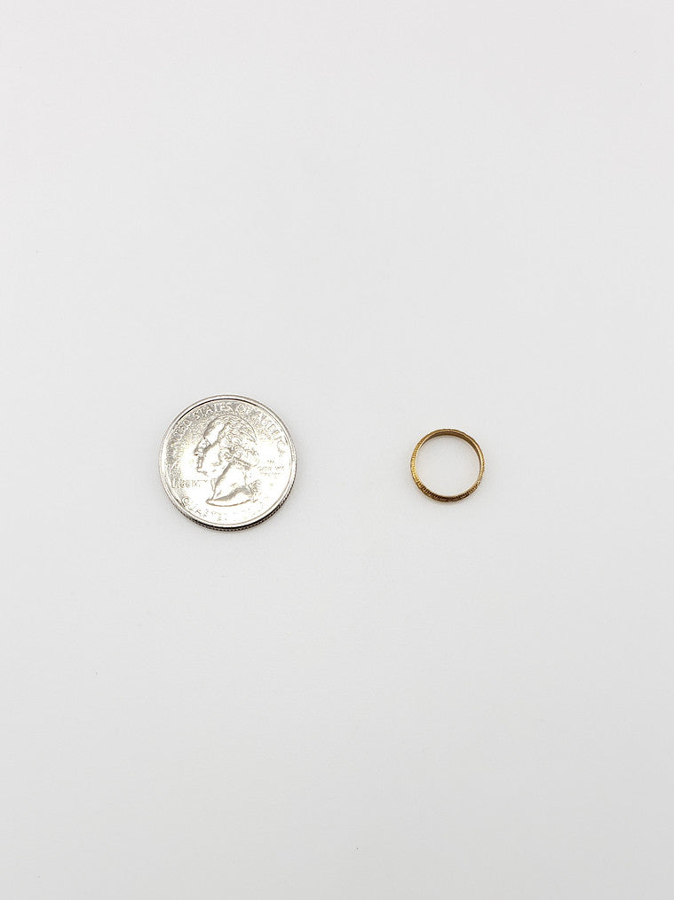 Bow Etched Baby Ring