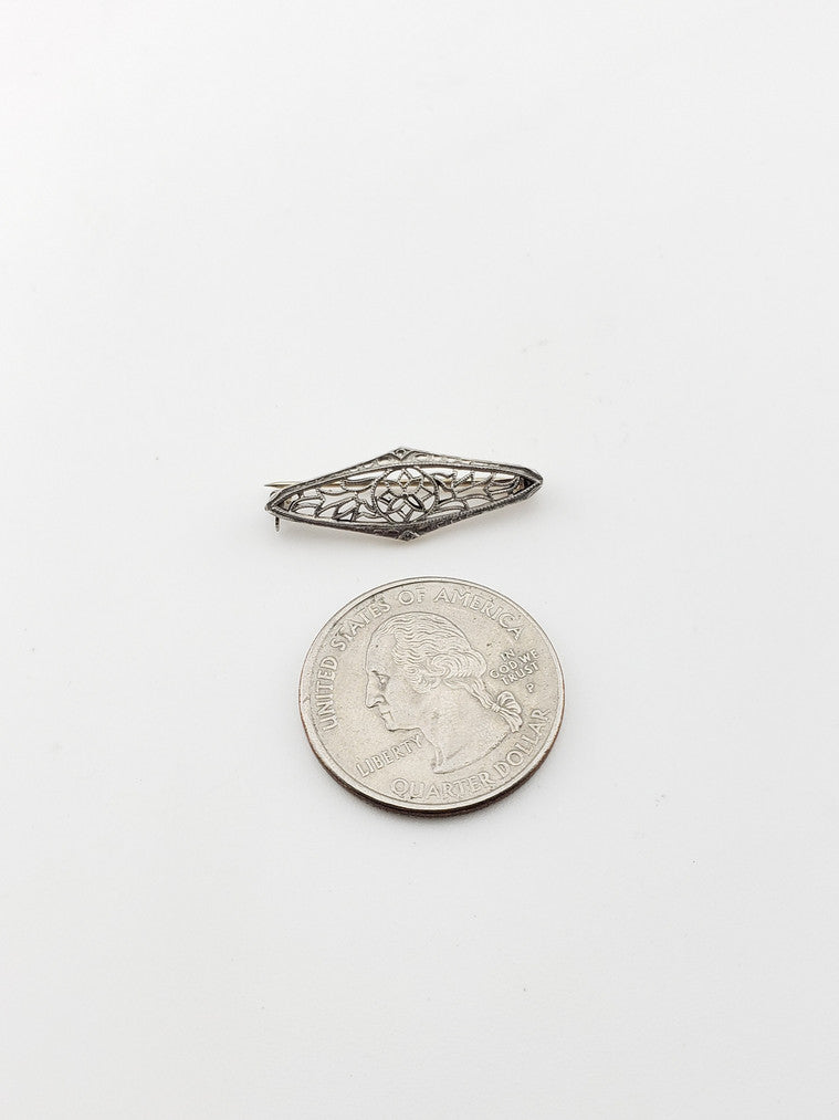 Tiny Platinum Brooch