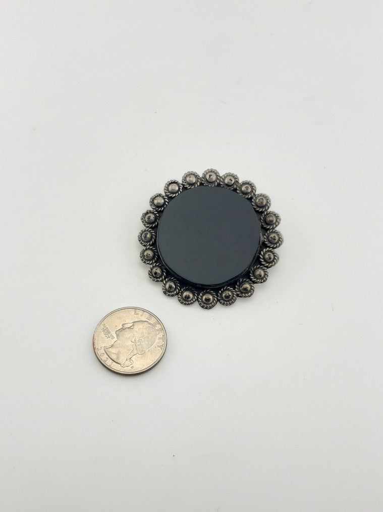 SS Black Onyx Pendant/Pin