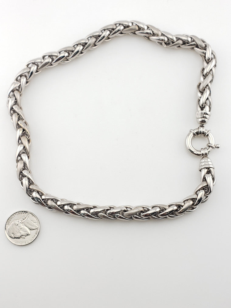 Heavy Hollow Wheat Chain Necklace