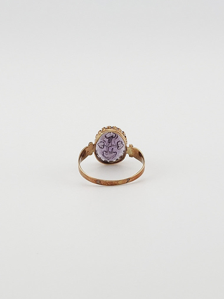 C.1860 Amethyst Cross Ring