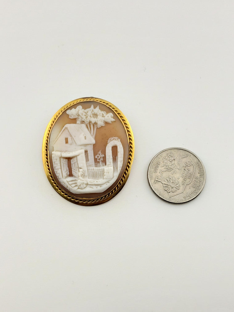 1890 House Cameo Pendant/Pin