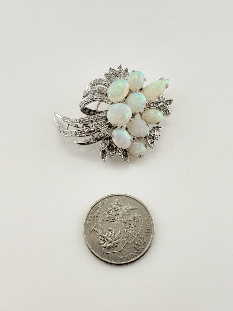 Opal Bouquet Brooch
