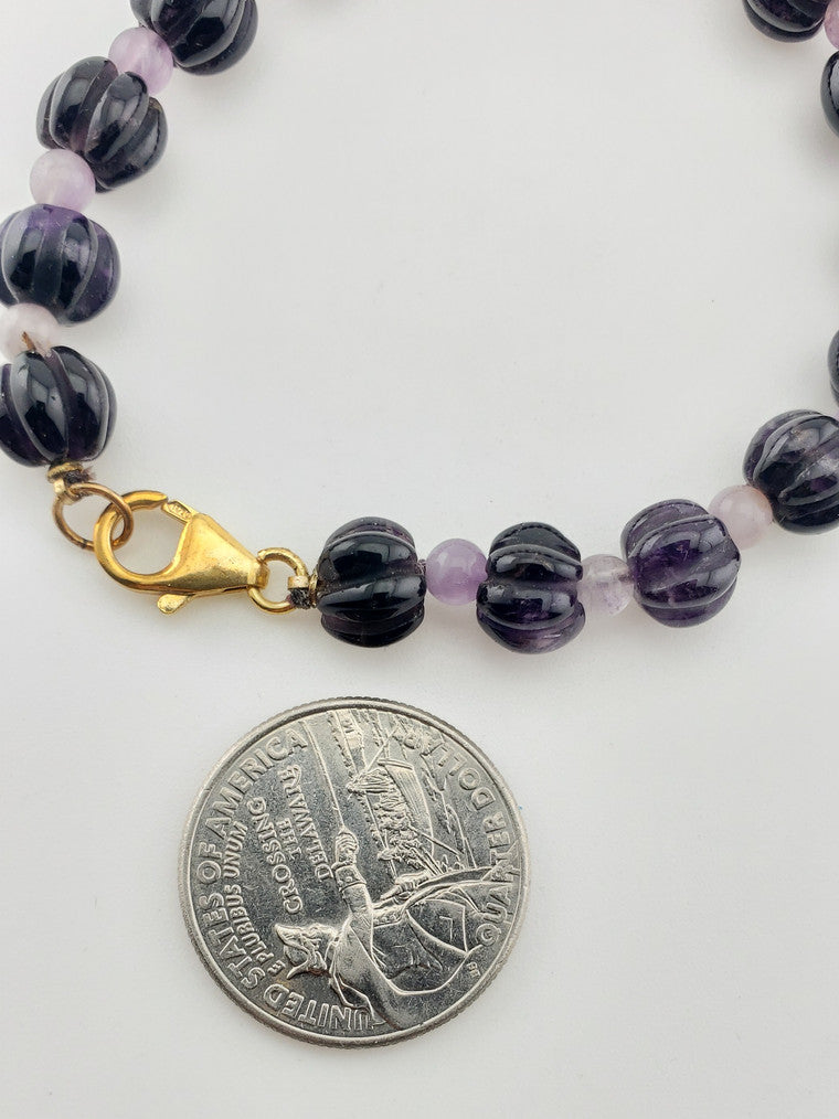 GF Amethyst Bead Bracelet