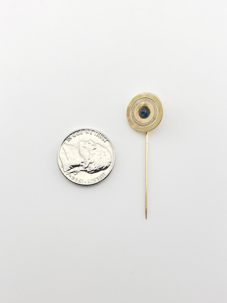Art Deco Enamel and Cabochon Stickpin
