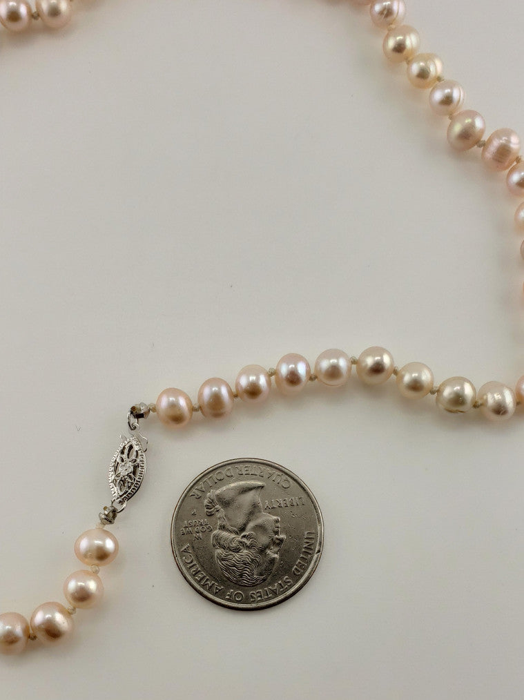 Pearl Strand #14 - Pink Pearls