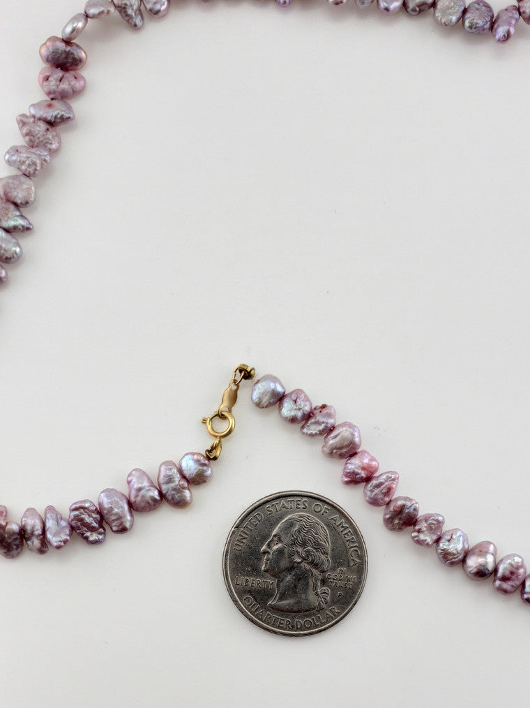Pearl Strand #10 - Japanese Rice Pink and Lavender