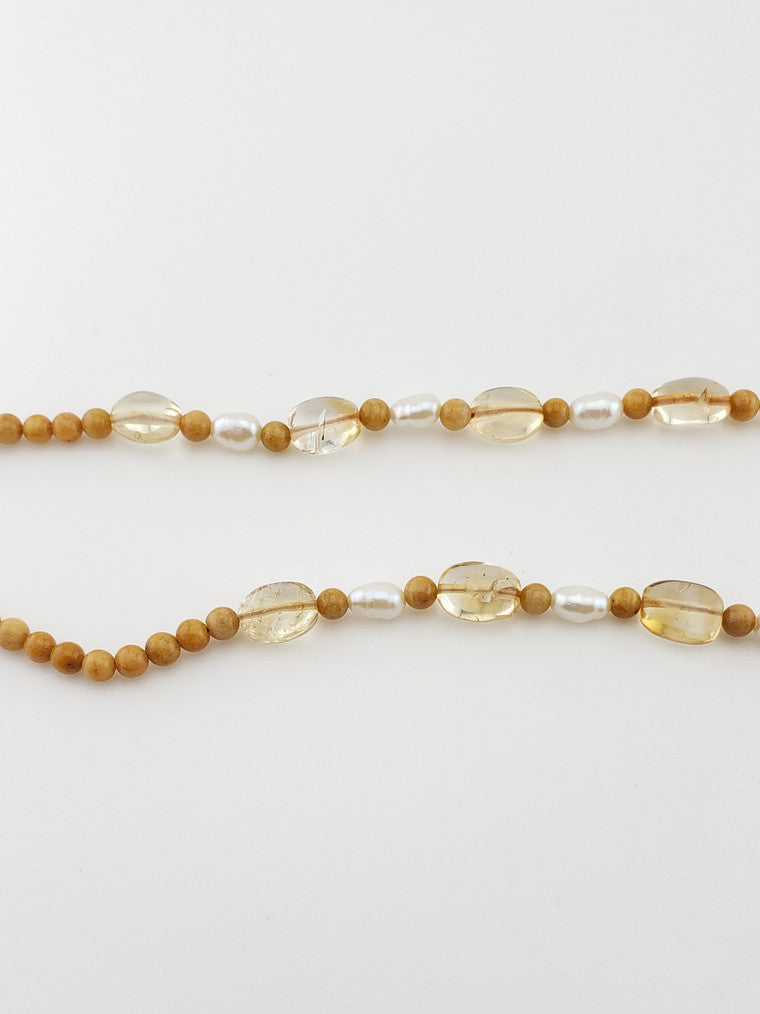 Citrine, Agate and Pearl Strand