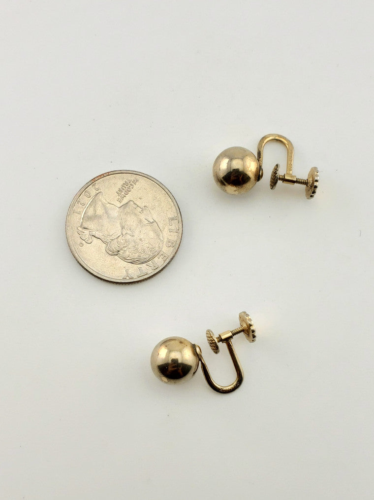 GF Ball Clip Earrings