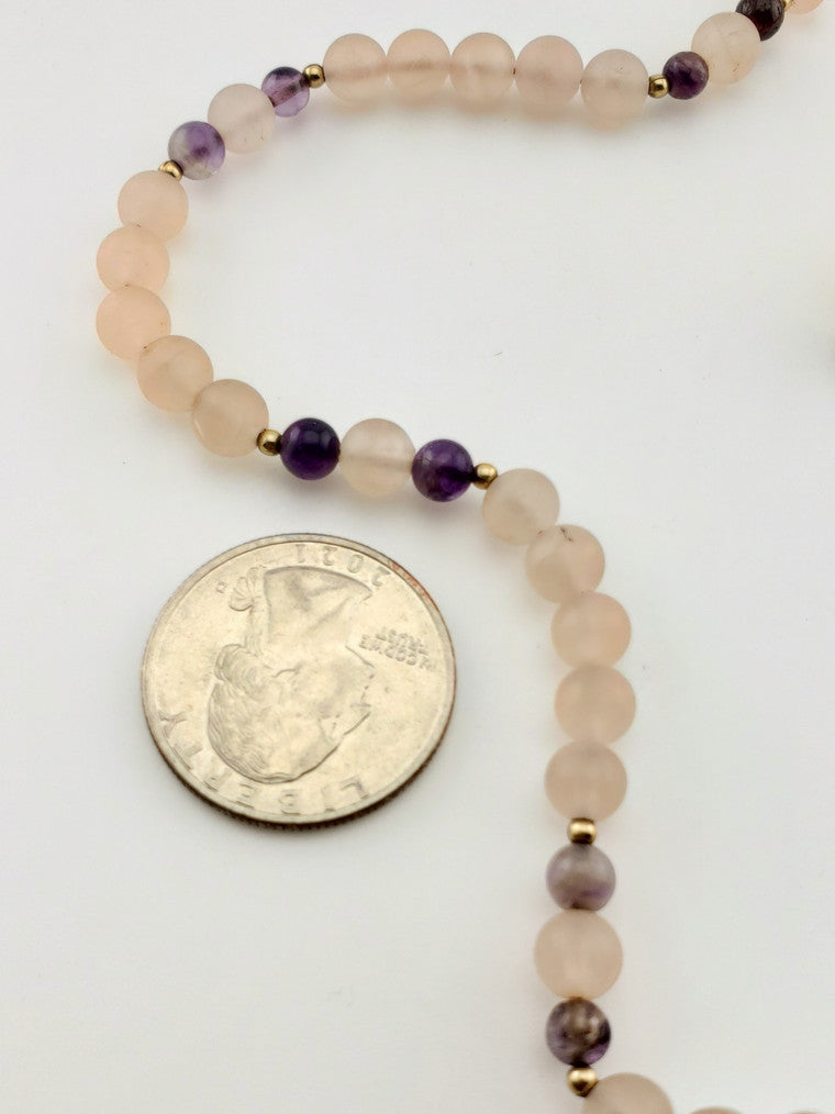 Rose Quartz Amethyst Strand