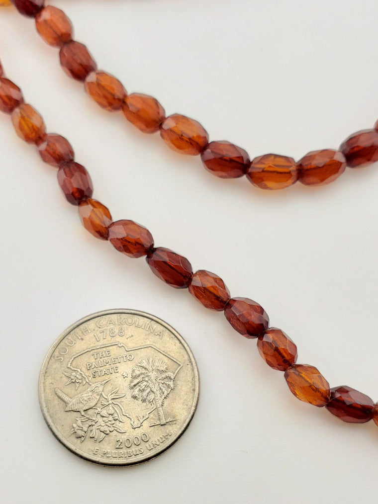 GF Antique Faceted Amber Strand