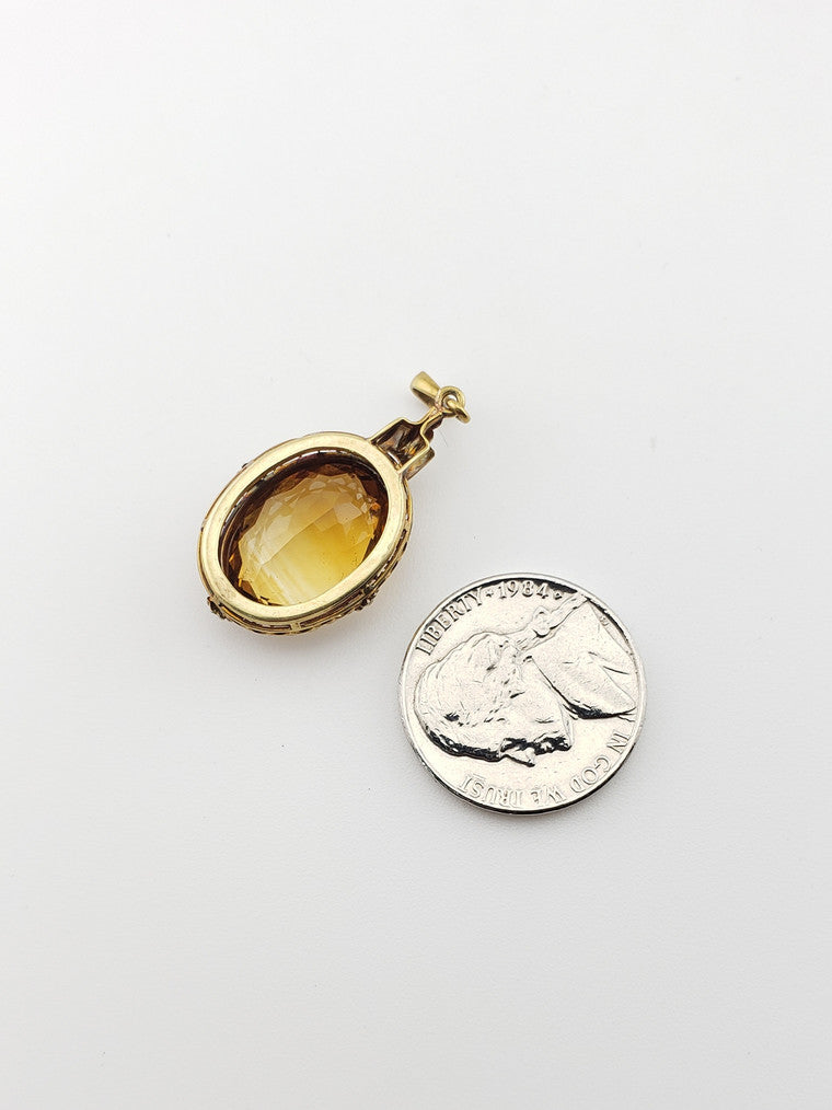 Oval Citrine Pendant