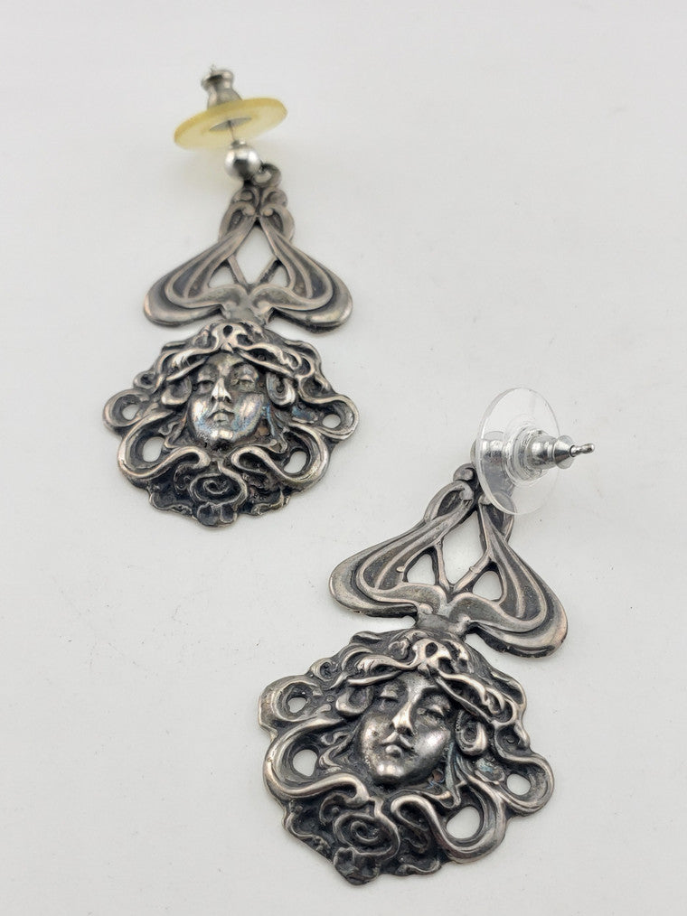SS Art Nouveau Lady Dangle Earrings