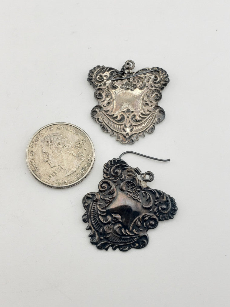 Vintage SS Scrollwork Earrings