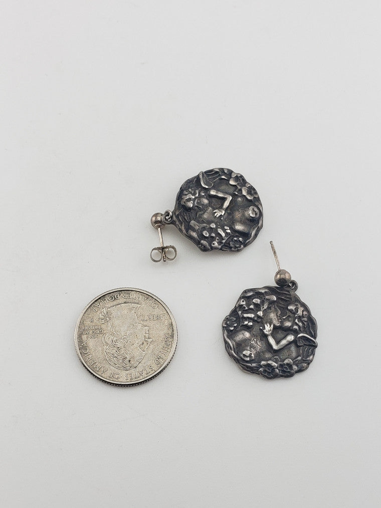 Art Nouveau SS “Kissing”Earrings