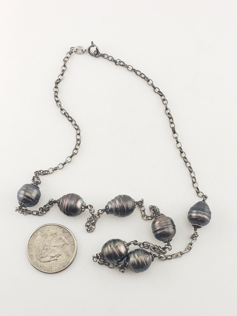 SS Grey Pearl Necklace