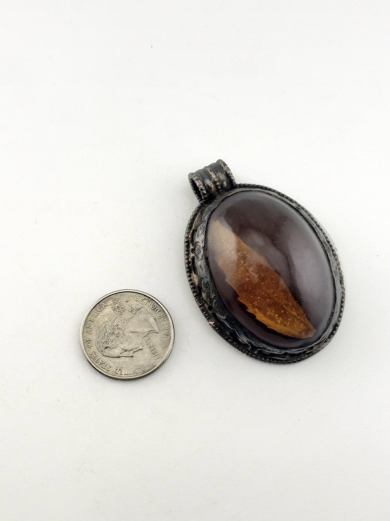 SS Tibet Amber Bird Pendant