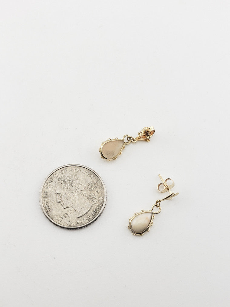 Angel Skin Teardrop Dangle Earrings