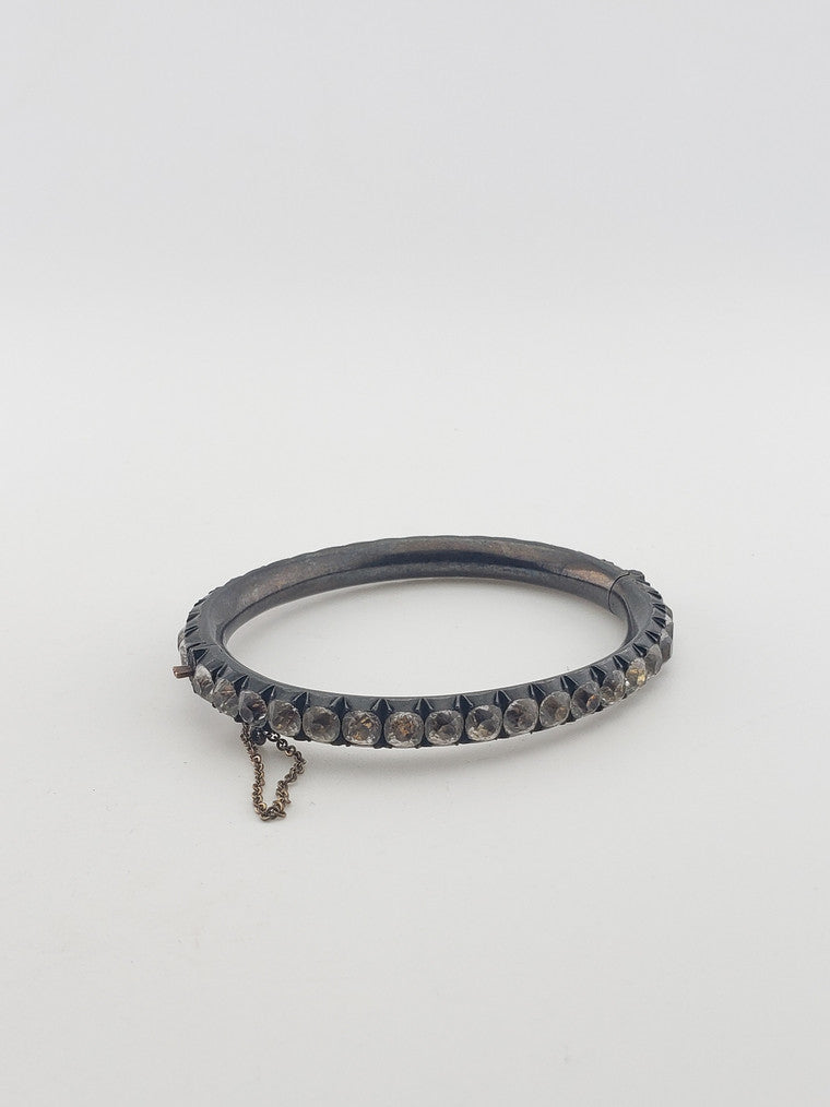 Early SS Paste Bangle w/ CZ