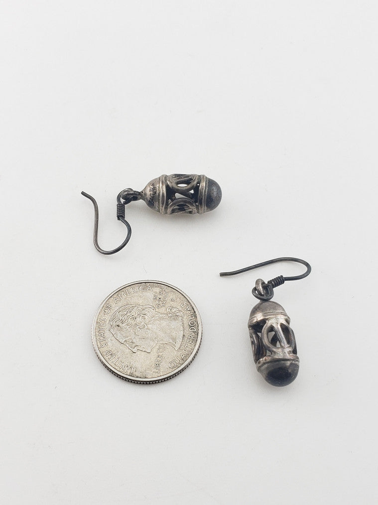 SS Oval Cut-Out Balloon Earrings