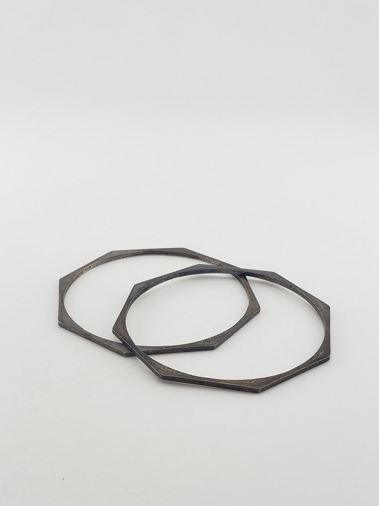 SS 2mm Hexagon Tane Mex Bracelet