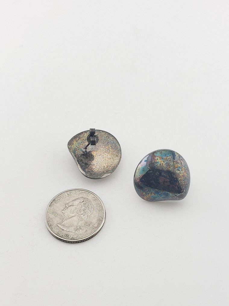 SS Puffy Bean Earrings