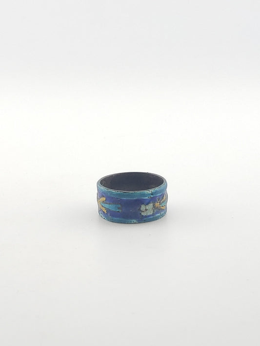 Silver Enamel Band