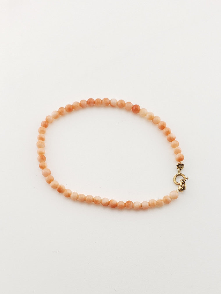 3.5mm Coral Bead Bracelet