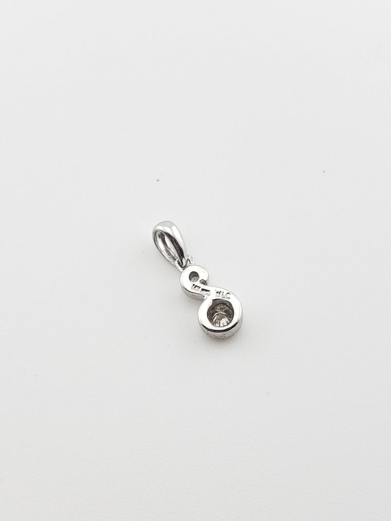 Swirl-Drop Diamond Pendant