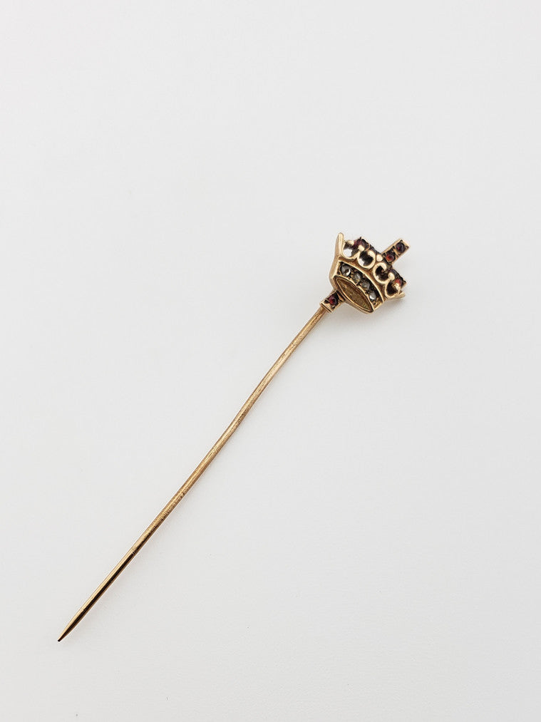 Crown and Cross Stickpin
