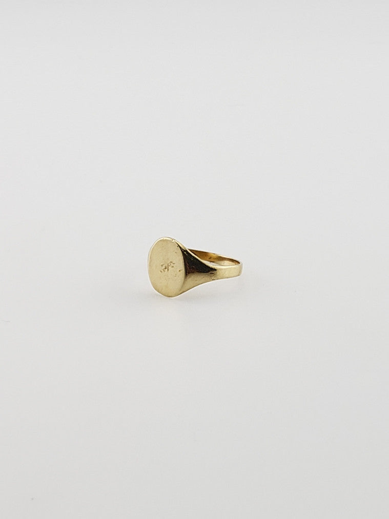 Oval Pinky Signet 10k