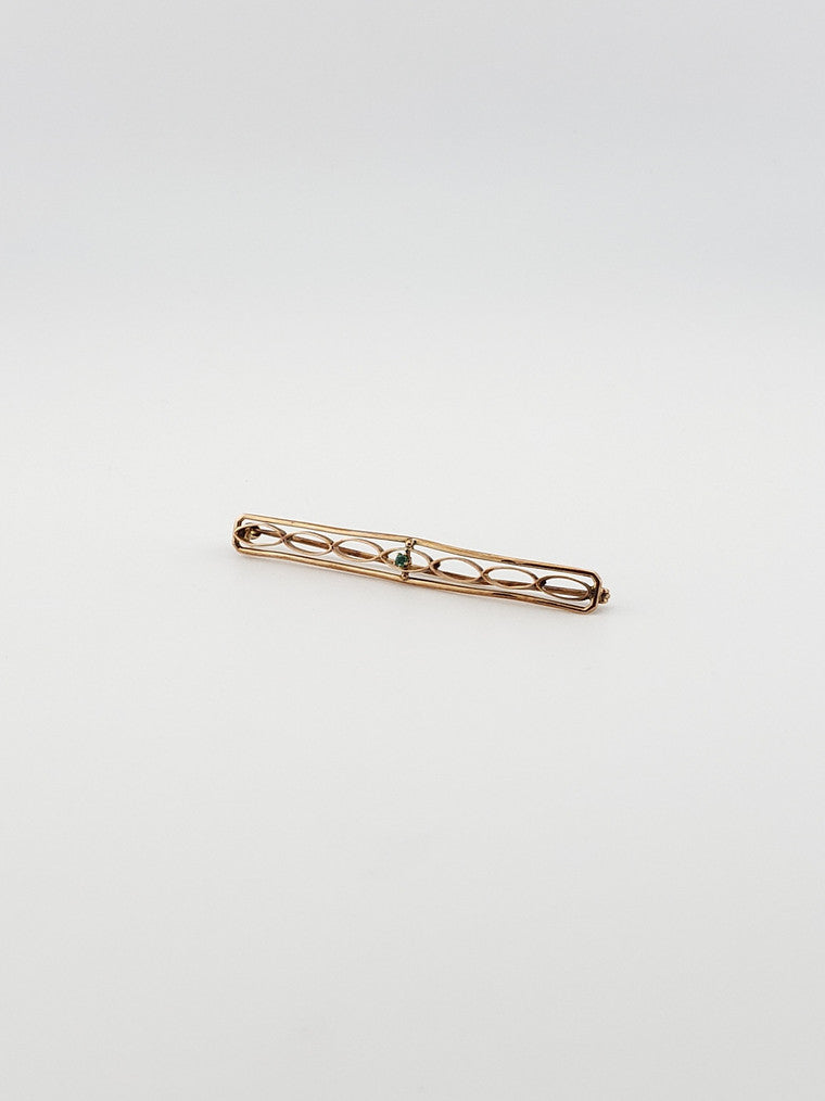 Antique Emerald Bar Pin