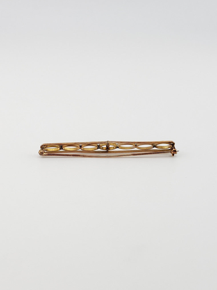 Antique Emerald Bar Pin