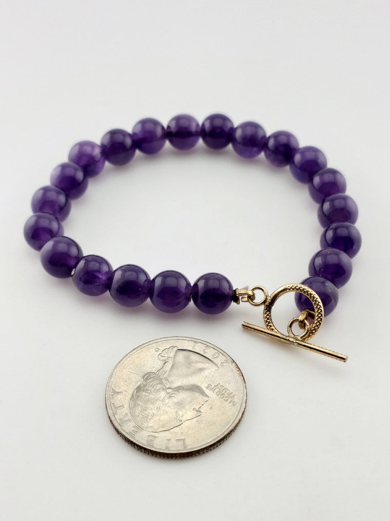 GF Amethyst Bead Bracelet