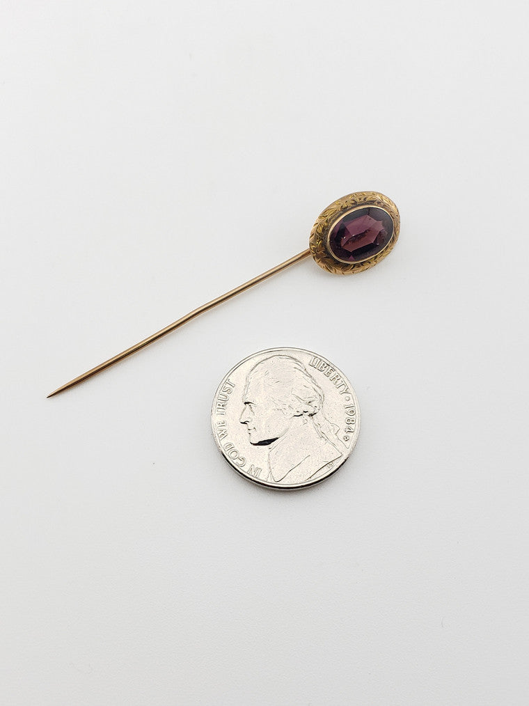 Amethyst Cabochon Stickpin