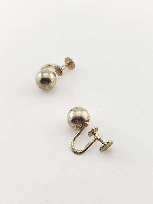 GF Ball Clip Earrings