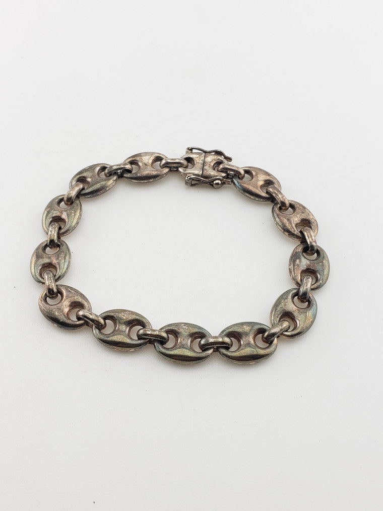 SS Puffy Anchor Bracelet