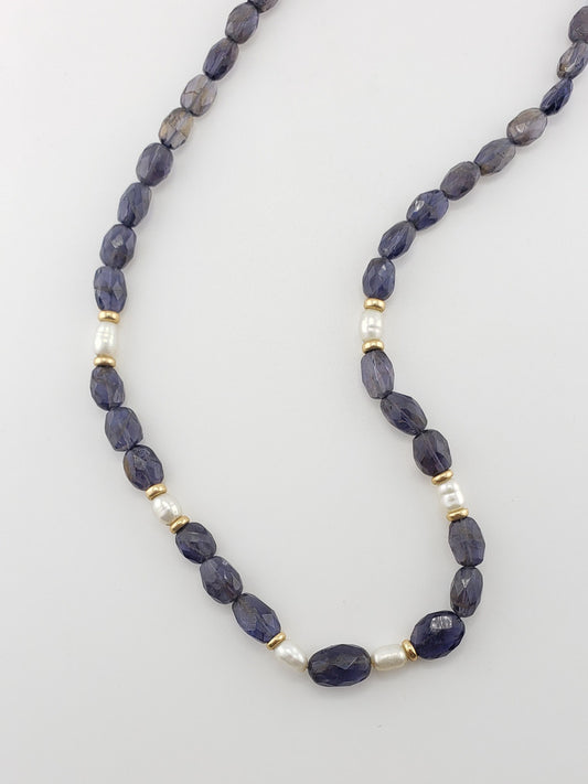 Iolite & Pearl Strand 24"
