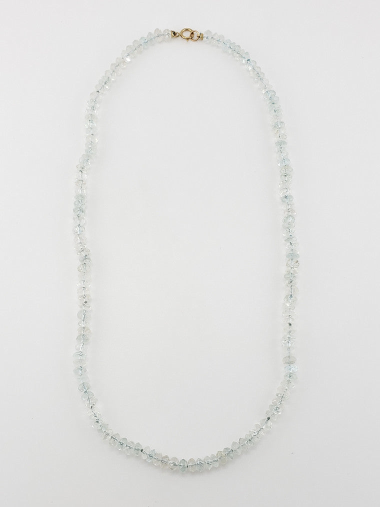 Faceted Aquamarine Strand 17"
