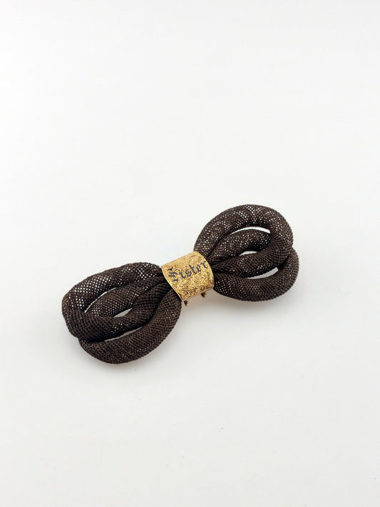 "Sister" Antique "Mourning" Brooch