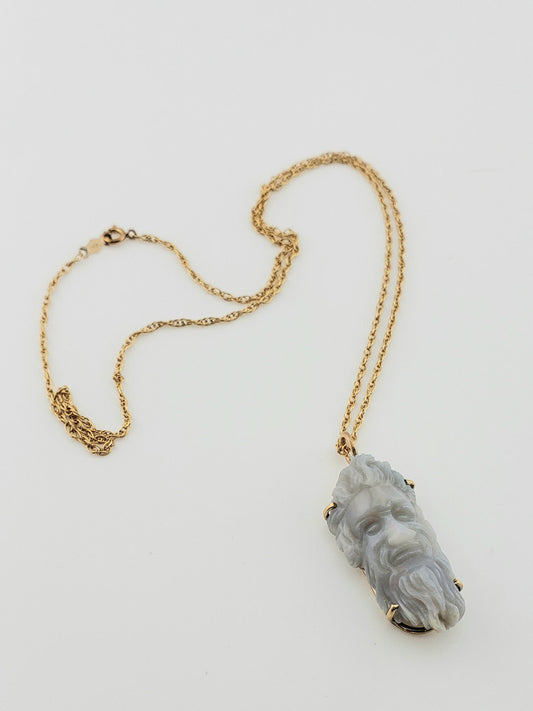 Carved Opal Necklace