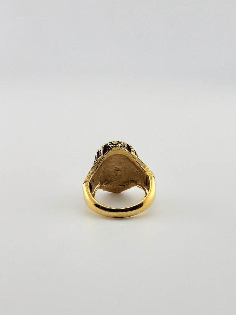 GF Large Gray Agate Signet Ring