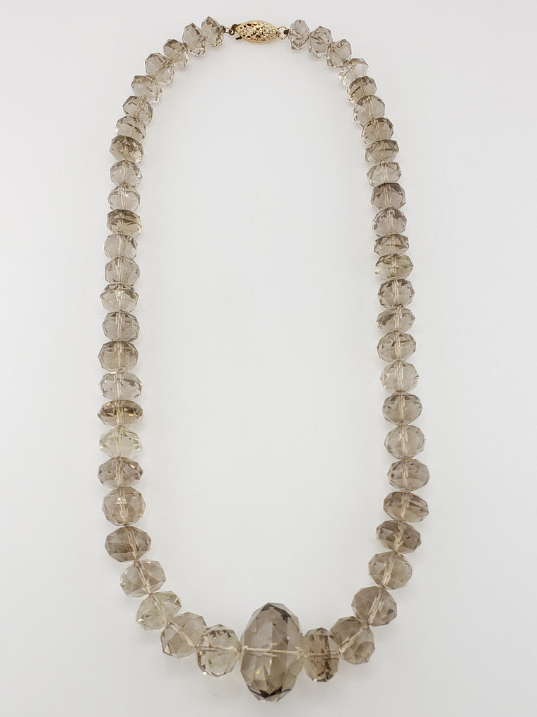 Faceted Smokey Quartz Strand 20'