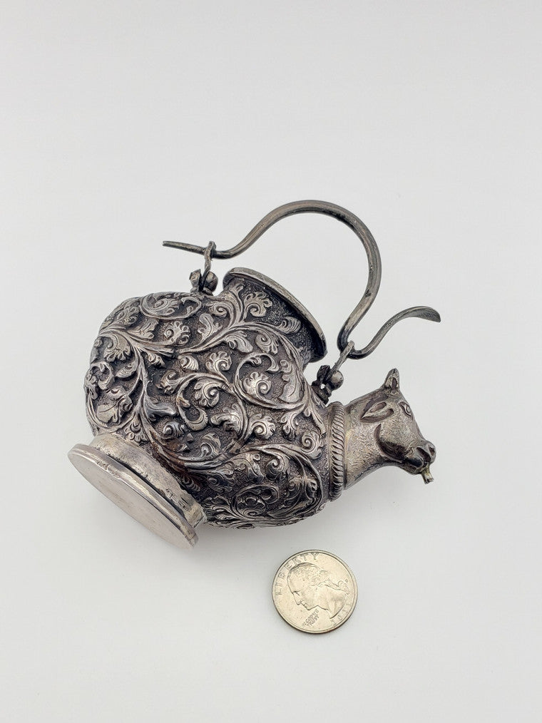Silver Cow w/ Snake for Holy Water